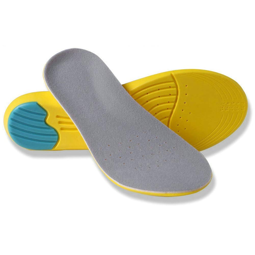 5 Paia Memory Foam Solette Sportive, Inserti Imbottitura Scarpa Sollievo dal Dolore, PU Ortesi Traspirante Antiurto Solette Ammortizzanti Unisex