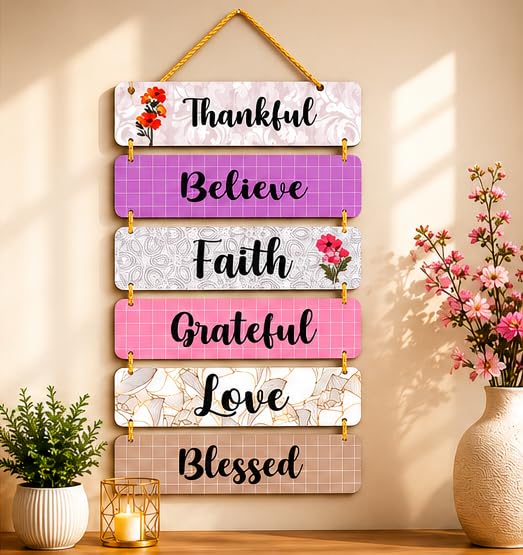 Image of Motivational Quote Wall Hanging for Home Decor | What You Think You Become, What You Feel You Attract, What You Imagine You Create MDF Wooden Wall Art | Office, Living Room & Meditation Decor (WH-09)