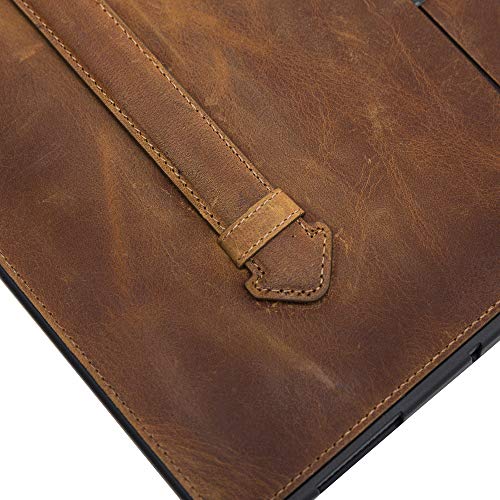 Venito Lecce Leather Wallet Case Compatible With Ipad Pro 11, 2018 - Flex Handle Tablet Wallet - Antique Brown #TOP4