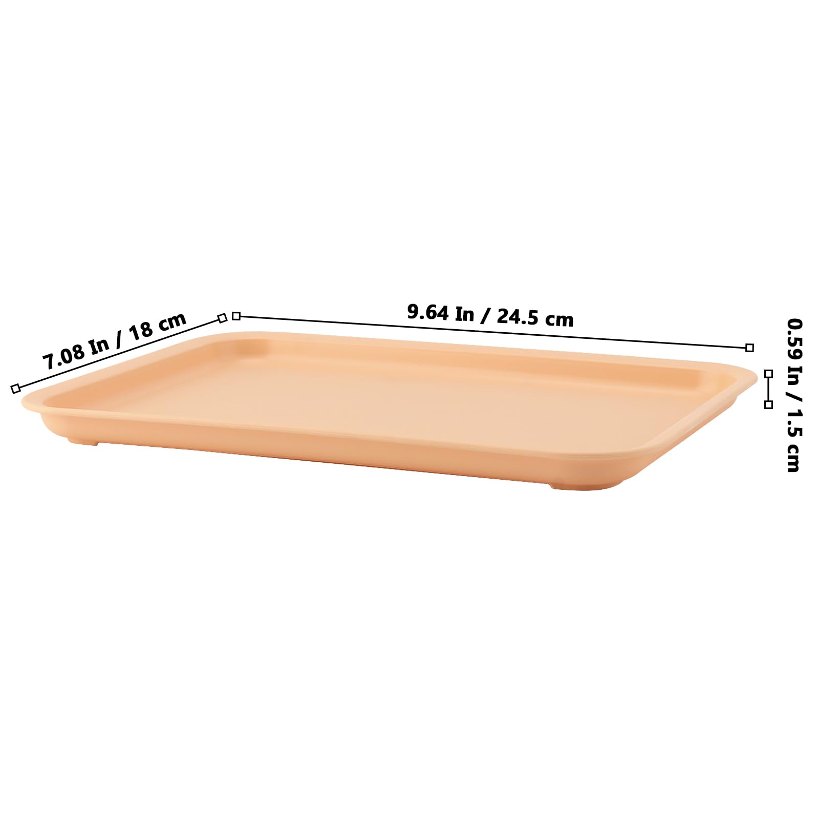KEILEOHO 6 vassoi da portata rettangolari da 30 x 23 cm, in 3 colori, in plastica, per fast food, da 30 x 23 cm, per servire cibo per hotel, ristoranti