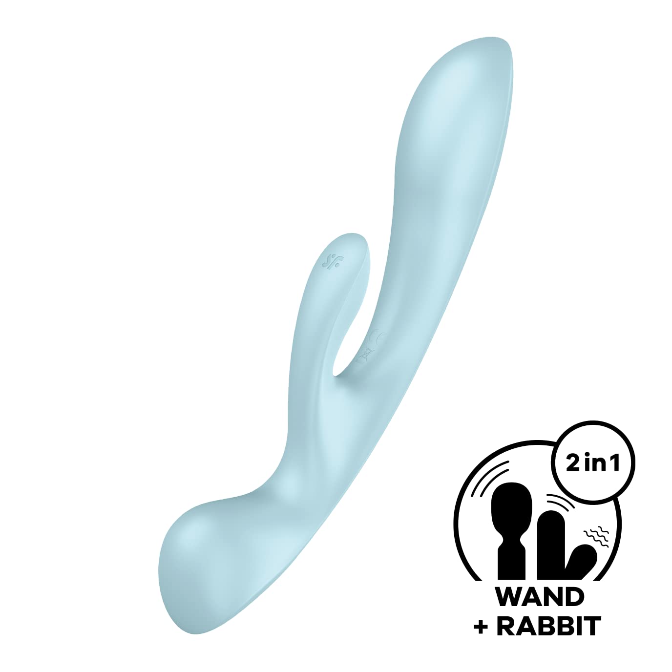 Satisfyer Triple Oh Stimolatore del Punto G e del Clitoride | Vibratore Dildo con 3 Motori | Sex Toys flessibile e impermeabile (IPX7) | 2x12 Programmi di Vibrazione | Sex Toy Blu per Donne