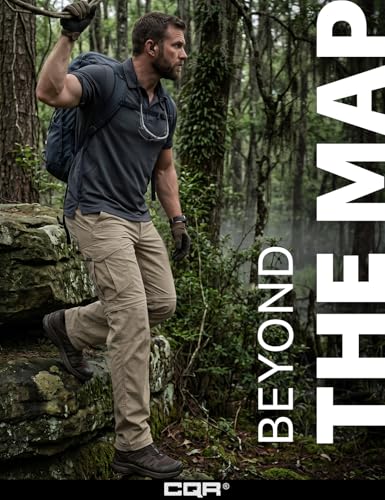 Image of CQR Men's Convertible Cargo Tactical Pants, Water Resistant Outdoor Hiking Pants, Zip Off Lightweight Stretch Work Pants