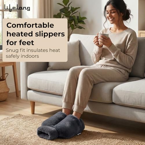 Image of Lifelong Feet Warmer with 2000 ml Hot Water Bottle | Hot Water Bag for Pain Relief & Aching Feet | Also for Period Cramp & Multipurpose Usage | Heated Slippers Pad for Warmth & Comfort (LLEHWB27)