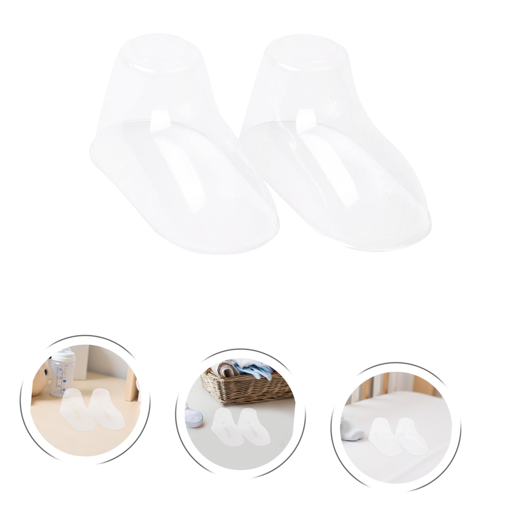 100 Stück Durchsichtige Pvc Kinderschuhstützen für Babysocken Stabiler Präsentationsständer zum Schutz vor Falten für Kleinkinderschuhe