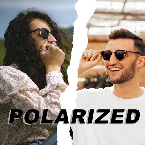 Joopin Half Frame Sunglasses Polarised UV400 Protection Classic Semi-Rimless Sun Glasses for Women Men - Image 3