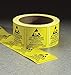 Label, ESD Caution, Warning, 50.8mm x 50.8mm, Black on Yellow, 500