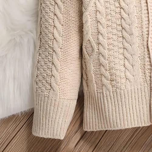 Mstoze Baby Sweaters Toddler Boy Cardigan Sweaters With Button Baby Unisex Cardigan Long Sleeve Solid Cotton Knit Cardigan For Newborns, Babies & Toddlers Light Apricot #TOP5