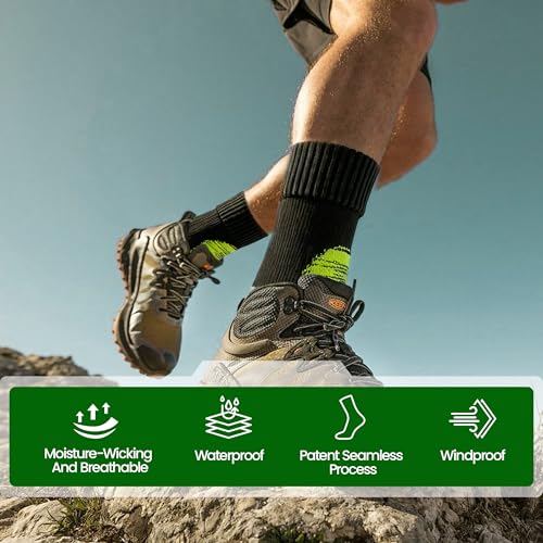 Image of RANDY SUN Waterproof Breathable Socks, [SGS Certified] Unisex Novelty Skiing Trekking Hiking Wading Trail Socks