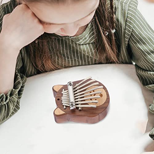 8 Keys Kalimba Thumb Piano: Dos Desenhos Animados de Madeira Piano Dedo Piano Presente Para Fãs de M