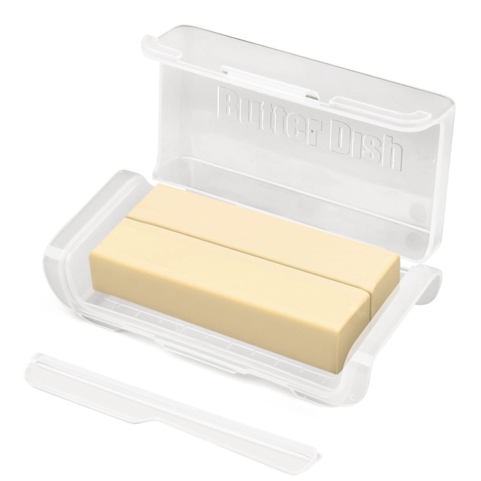 LUCKGONI Butter Dividing Storage Box with Lid Kitchen Storage Seal Butter Splitting Cheese Box for Fridge Countertop