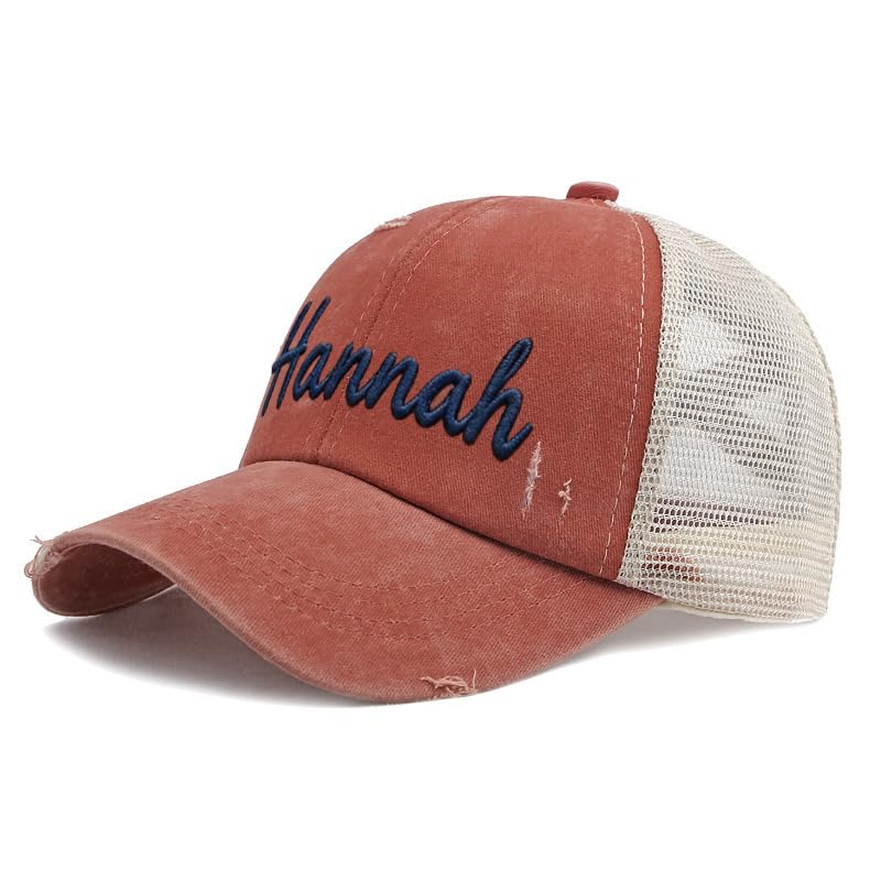 Gorra para mujer con abertura para coleta y bordado personalizado miniatura 1
