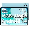 TECLAST P50 Tablet 11 Pulgadas Android 14 Tableta, 16GB RAM+128GB ROM(TF 4TB), 4G LTE Doble SIM+5GWiFi, T606 Octa-Core 2GHz, 8000mAh/GPS/13MP Cámara/BT5/Type-C/Widevine L1/GMS/3.5MM Jack/Metálico-2025