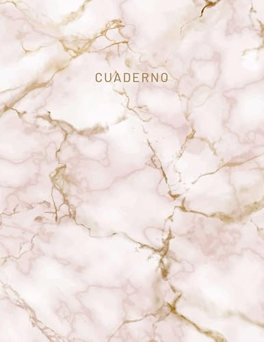 Cuaderno: Diseño mármol rosado para apuntes y notas (8.5 x11, A4, 120 hojas, rayado) Tapa blanda.