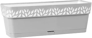 Stefanplast Chloe flower box 50 cm stone grey/white
