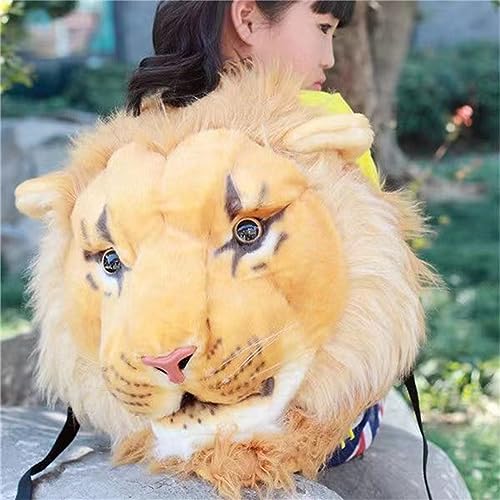 3d Animal Head Wall Mount, 3d Lion Head Backpack Bag, Stuffed Animal Backpack Simulation Lion Head Backpack Women/Men3