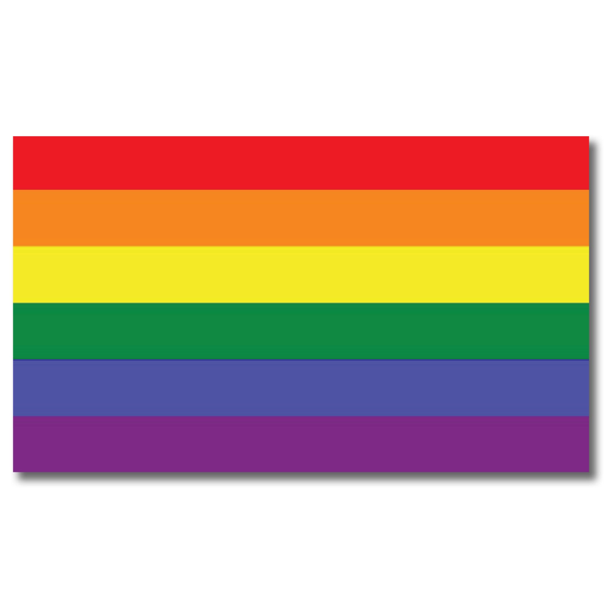 LGBTQ Rainbow Flag Car Magnet 7x12 Inch, Made in USA