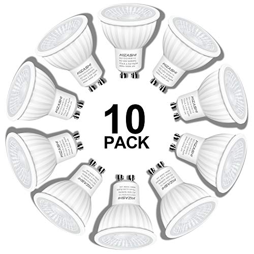 Hizashi Flicker-Free GU10 LED Bulbs, High CRI 94, 50W Halogen Bulb Equivalent, Non