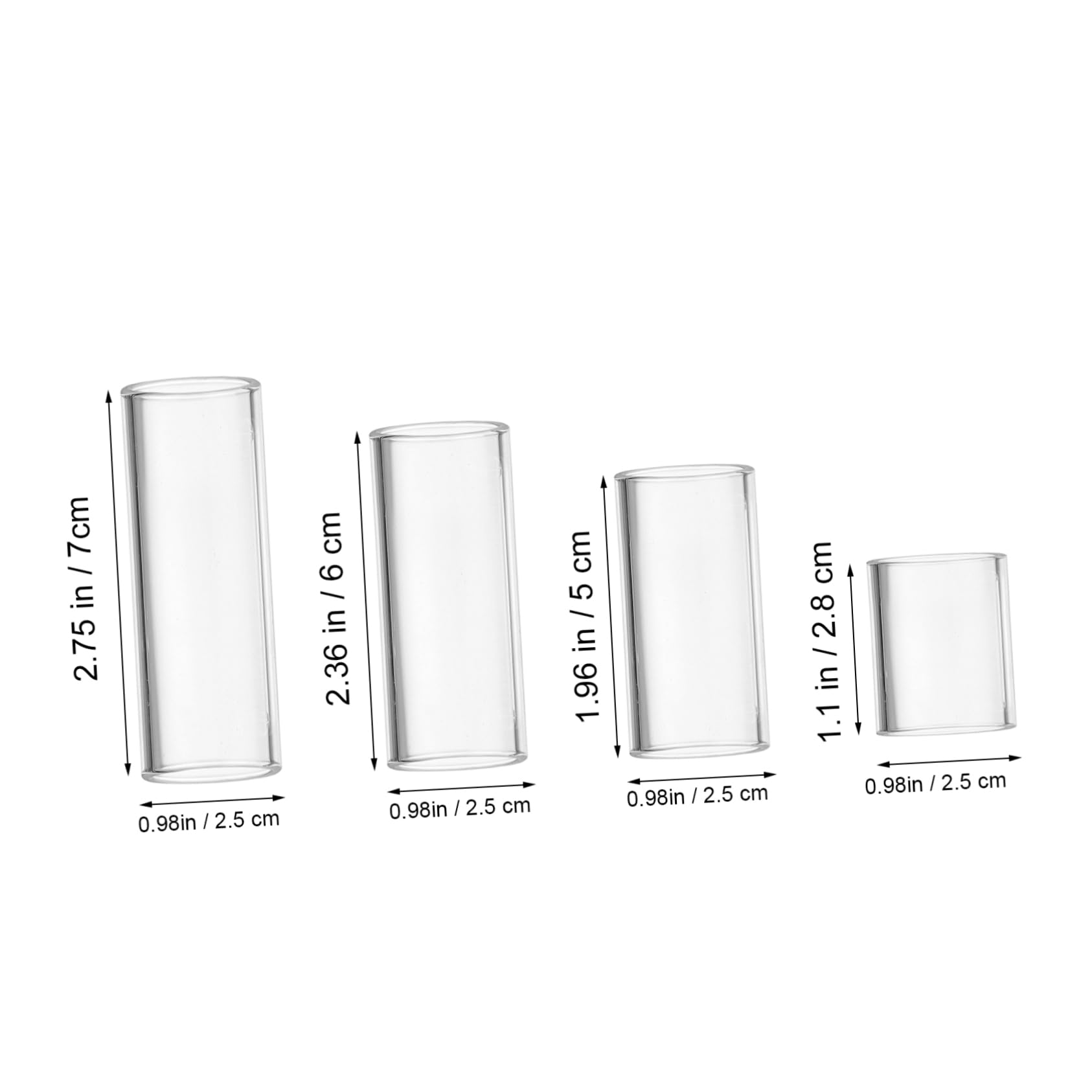 BESPORTBLE 4pcs/bundle Guitar Slide Bar Finger Covers and Bottle Neck Guitar Slides