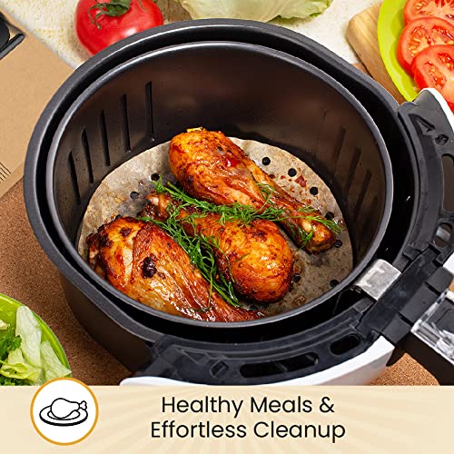 9 Inch Airfryer Rounds Pack Of 220 Parchment Paper Sheets By Baker’s Signature | Precut Silicone Coated & Unbleached – Will Not Curl Or Burn – Non-Toxic & Comes In Convenient Packaging #TOP4