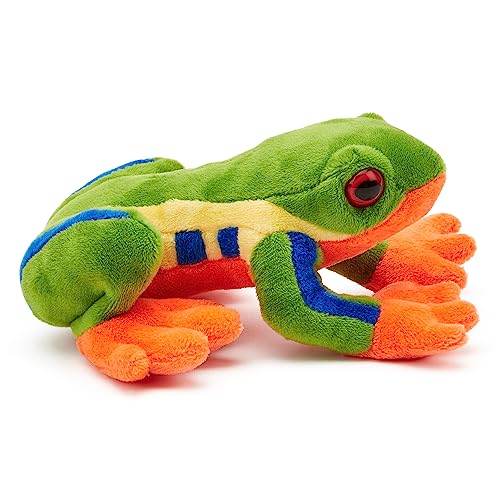 Zappi Co 100% recyceltes Plüsch-Baumfrosch Spielzeug (15cm Länge) Gestopftes, weiches, kuscheliges, umweltfreundliches Tiersammlung für das Neugeborene Kind, erstes Kind