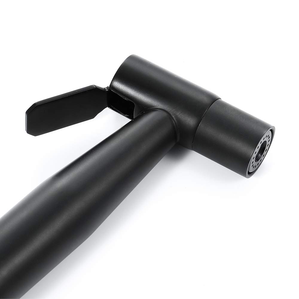 XYNSNDB Spruzzatore Portatile per Bidet Portatile in Acciaio Inossidabile - Rubinetto per Doccia da Bagno per la Pulizia dell'igiene Personale e l'uso del Pavimento - Finitura Nera Facile