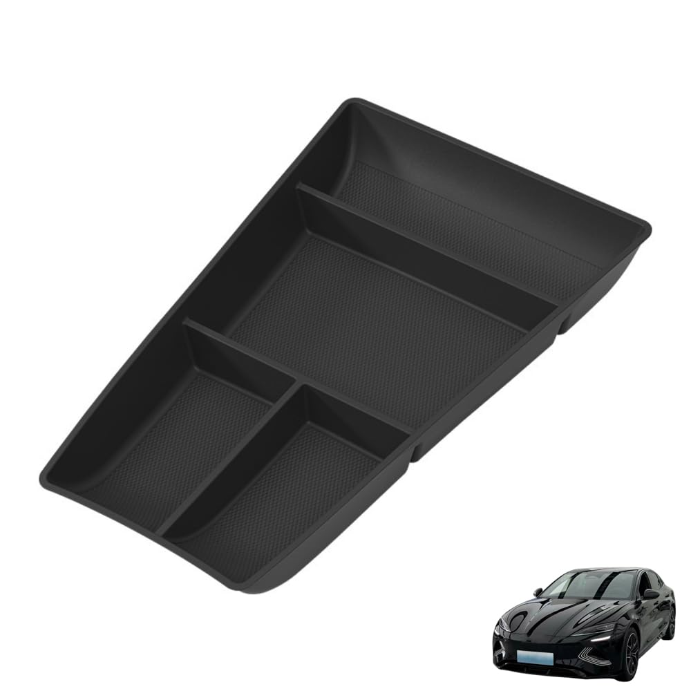 QQJHBAMYN TPE Lower Center Console Organiser Tray, for BYD Sea Lion EV 2025 Car Centre Floor Consoles Accessory Interior Storage Easy Clean NonSlip