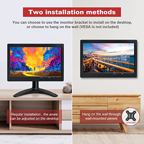 WHOLEV Monitor HDMI da 10 pollici IPS TFT LCD 1024...