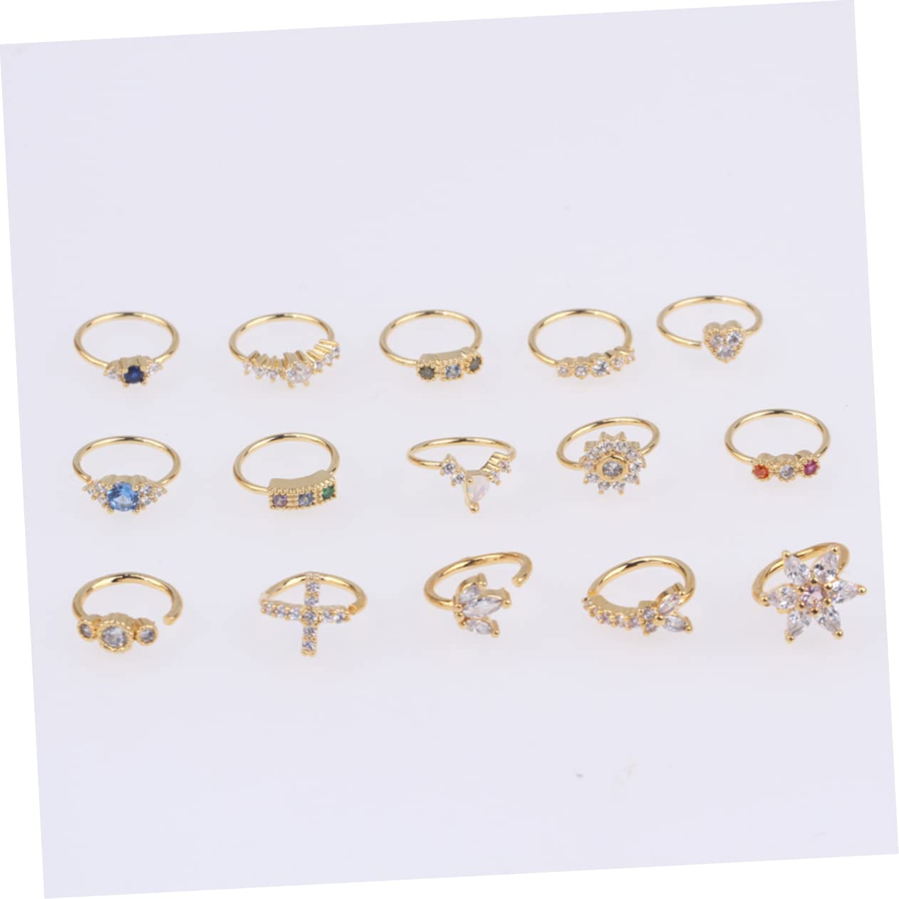 PACKOVE 12 Anelli per Naso Gioielli da Donna Cerchi per Naso Fermagli per Naso 20 per Donne Gioielli per Polsini per Il Naso Naso Finto Piercing al Naso Colorato Rame