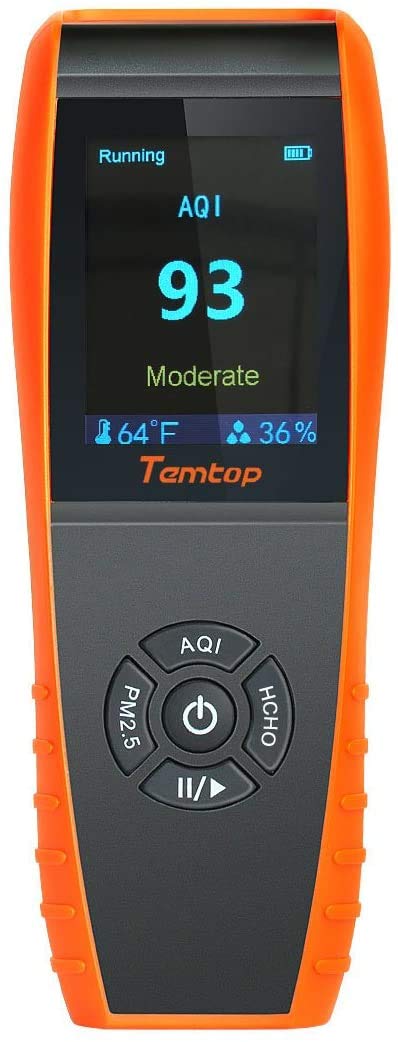 Temtop INSTRUKART Indoor PM 2.5, PM 10, Formaldehyde HCHO, AQI, Temp, RH Air Quality Monitor for Office, Residence Along with Data Logging and Factory Calibrated-image-37