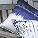 Phantoscope Set of 4 Porcelain Watercolor Printed Decorative Throw Pillow Case Cushion Cover, Blue and White, 18 x 18 inches, 45 x 45 cm