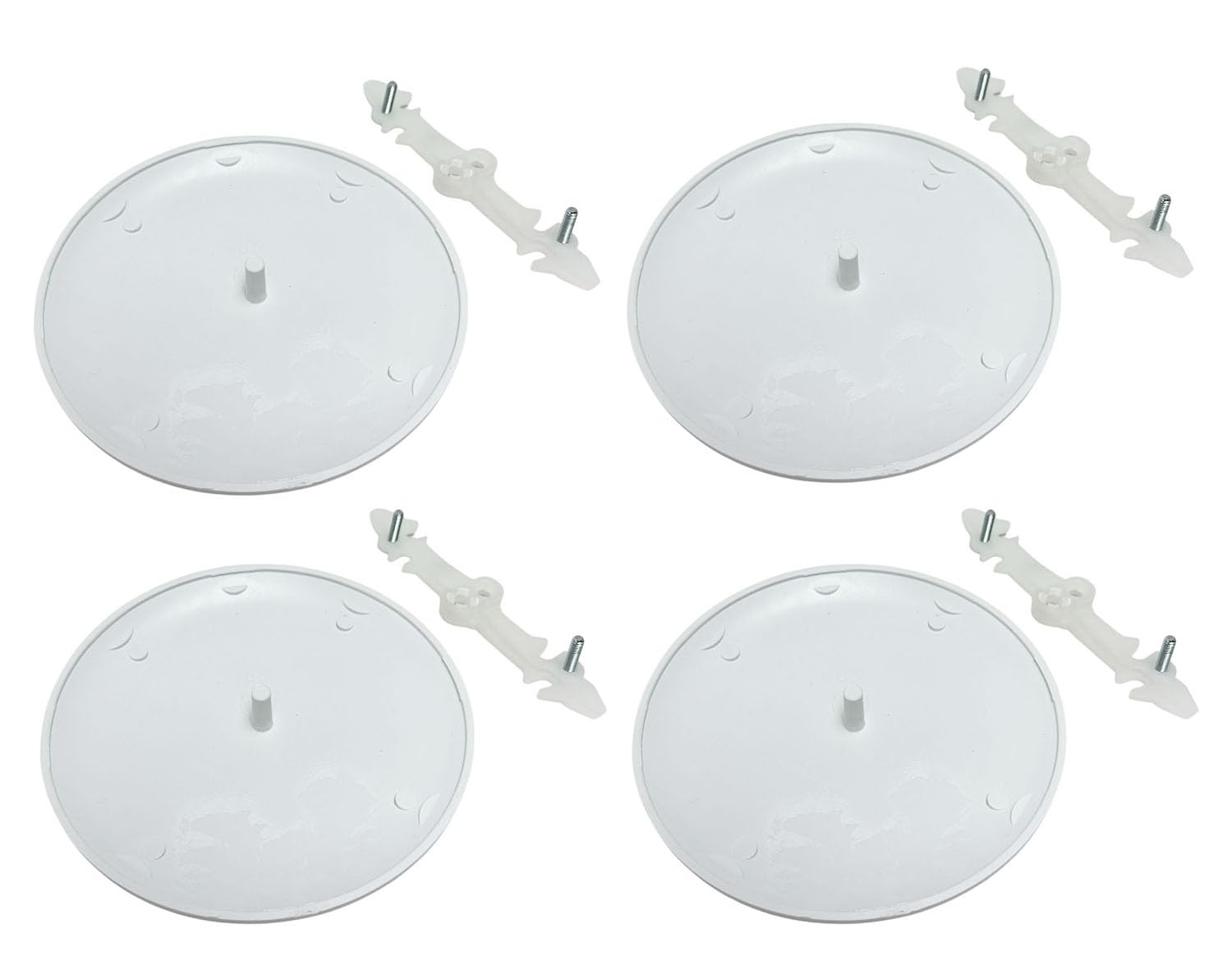 Cache en plastique blanc iMBAPrice à surface texturée anti-reflet lot de 4 - 8
