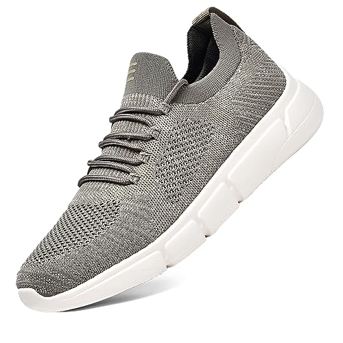 HUHV Tech Knit Unisex Lace-Up and Slip-On Recovery Lifestyle Walking and Athletic Shoe with HEALIUM Foam Lightweight Casual Non-Slip Comfortable Sneaker