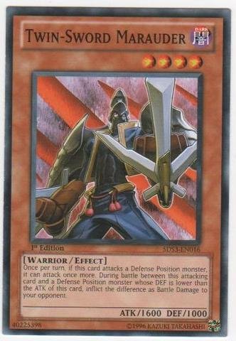 Amazon.com: Yu-Gi-Oh! - Twin-Sword Marauder (5DS3-EN016) - Starter