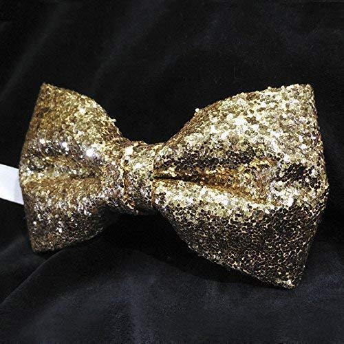 Miniatura 4 de Pajarita con purpurina, pajarita preatada con purpurina dorada, pajarita con purpurina para hombres, pajarita dorada para hombres, idea de ensueño