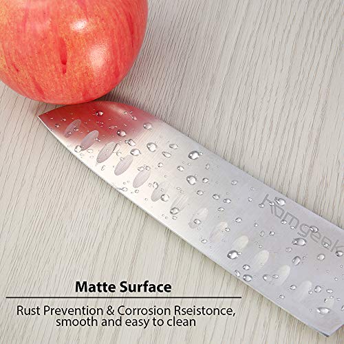Homgeek Kitchen Chef’s Knife Set 8inch, 2 Piece Ultra Sharp Cutting Knife 8 inch Chef Knife & 7 inch Santoku Knife, German High Carbon Stainless Steel Knives with Ergonomic Handle for Home Restaurant