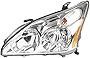 BUYAUTOPARTS! For Lexus RX330& RX350 Left Driver Side Headlight Assembly 16-01001AN New