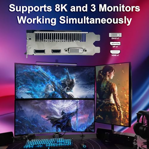 Radeon RX 590 8GB GME Graphics Card, 2304SP GDDR5 256 Bit PCIE 3.0X16 Computer Gaming Gpu, Dual Freeze Fans Video Card with HDMI/DP/DVI Ports Support 8K - Image 5