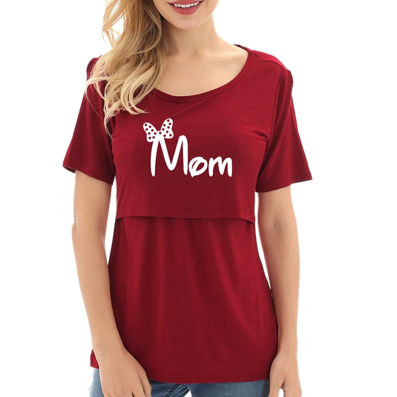 TheYaYaCafeMaternity Nursing Printed Top for Women Breastfeeding T-Shirt for Women | Round Neck Half Sleeve Regular fit Feeding T-Shirts for Women | Feeding T-Shirts for mom