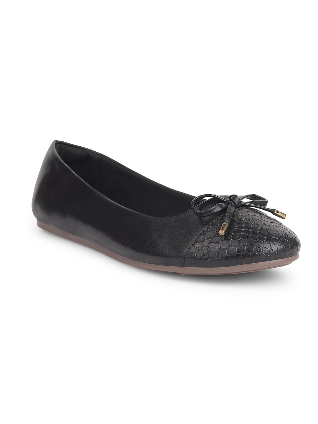 bata Women's Flat Ballerina - Black (4Uk)-picture-25