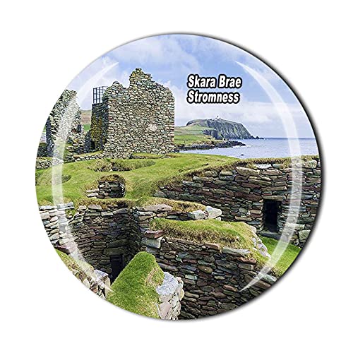 Wedare Magnet SouvenirScotland Skara Brae Stromness 3D Fridge Crystal Glass Travel Collection Gift Home Kitchen Decoration