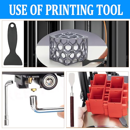 18Pcs 3D Printer Tool Kit,Model Tools Kit Includes Nozzle Cleaning Kit, Putty Knife Scraper, Brushes, Tweezers Diamond Files for 3D Prints Cleaning Finishing - Image 6