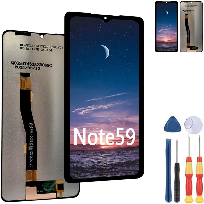 Yuxyiony Ersatzbildschirm Für Doogee Note 59 / Note 59 Pro/Note 59 Pro+ LCD- Display Reparaturbildschirm Und Ersatzwerkzeug-Zubehör