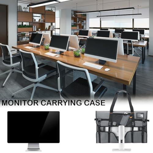 BlesMaller Monitor Tragetasche kompatibel mit iMac 27 Zoll LCD Bildschirmen gepolsterte 27\ Monitor Reisetasche Tragbare Desktop Computer Schutzhülle (Grau)