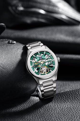 Image of ALIX AL2924 Automatic Mechanical Wrist Skeleton Stainless Steel Band Waterproof Luminous Analog Watches