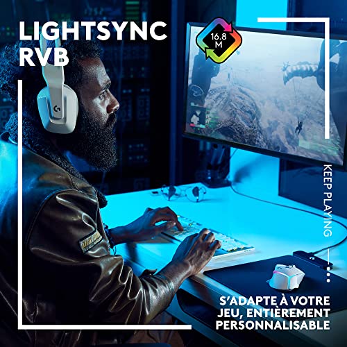 Souris Gaming Sans Fil Logitech G502 X PLUS LIGHTSPEED Blanche pour PC et Mac