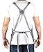 Hudson Durable Goods Professional Grade Chef Apron for Men and Women, 100% Cotton Work Apron for Kitchen, BBQ, and Grill with Large Pockets for Tools, Towel Loop, Crossback Design - One Size, Grey
