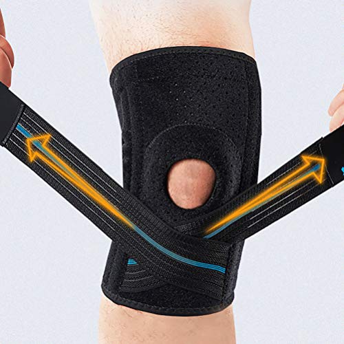 ABOOFAN Knee Brace Suporte Anti- Slip Collision Avoidance Joelho Luva De Compressão Respirável Na Al