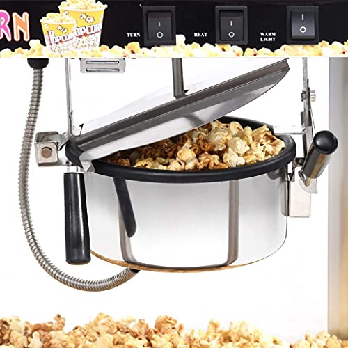 Quinta immagine vidaXL Macchina per Popcorn con Pentola Macchine per Cucina con Contenitore Utensili per Cottura Accessori per Cucine in Teflon 1400 W