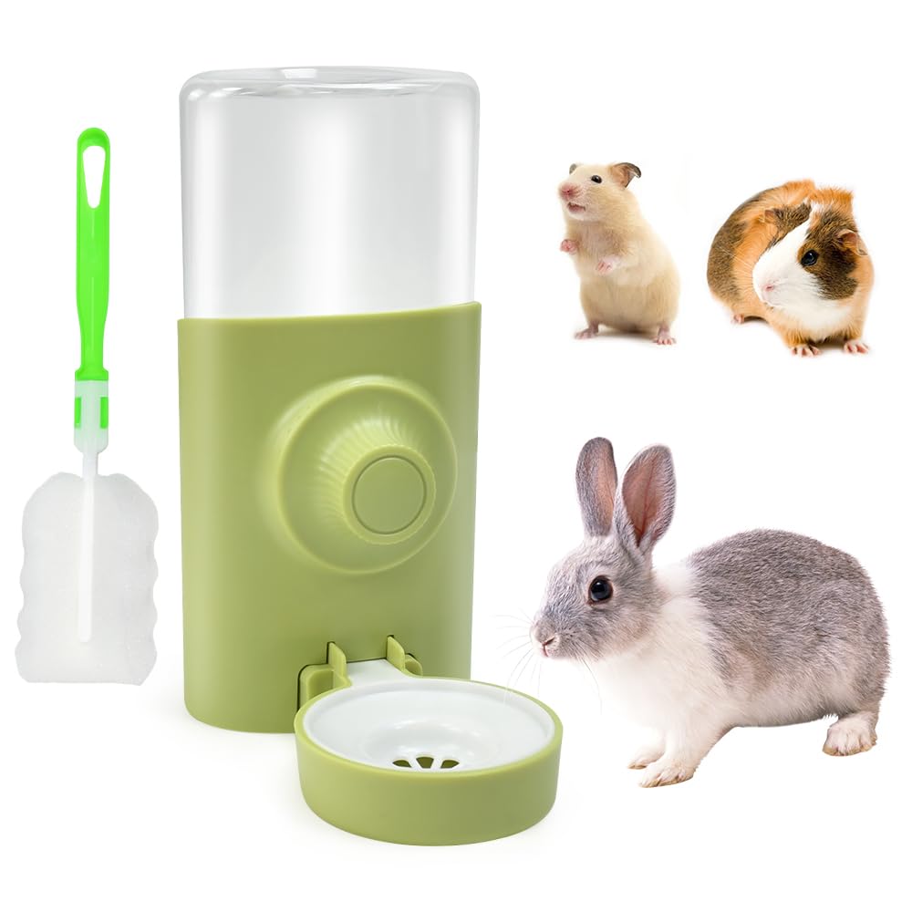 Bebedero Conejo para Jaula,600ml Botellas de Conejo Colgantes con 1 Cepillo de Limpieza Botella Agua Conejo Antigoteo Automática Dispensador de Agua para Animales Pequeños,Hamster,Cobaya