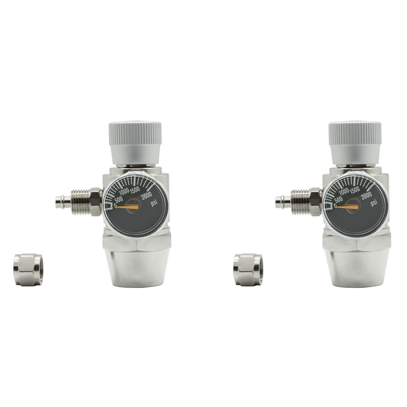 Jnchdghwa Silver 2X Aquarium Co2 Regulator 2000Psi Pressure Gauge For 6Mm Suction Tube 5/8-18Unf